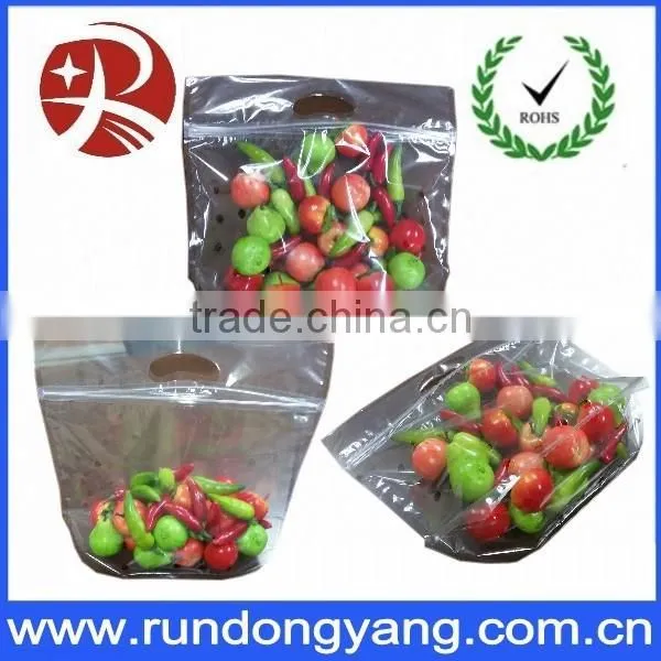 transparent plastic stand up pouch and zipper pouch fruit bag