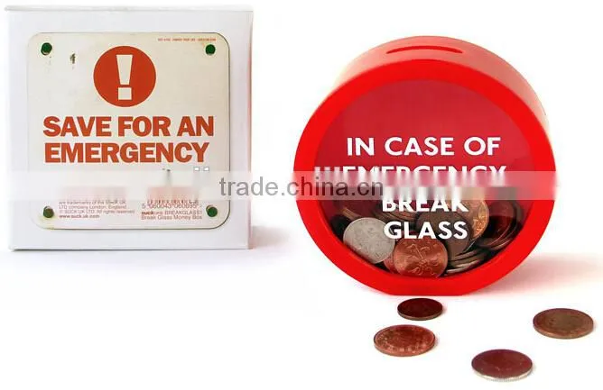 Supply creative emergency money box / piggy bank