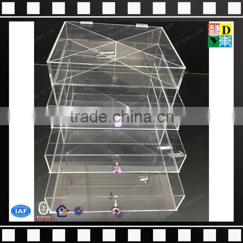 2016 Manufacturer supply 3/4/5/6 Drawer Acrylic Makeup Organizer Wholesale