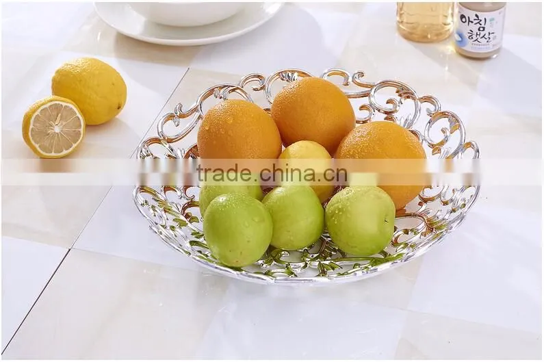 gold fruit plate decorative indian serving tray