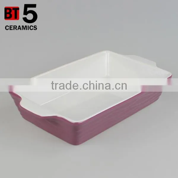 Ceramic Colorful Nice Oven Oblong Baking Tray