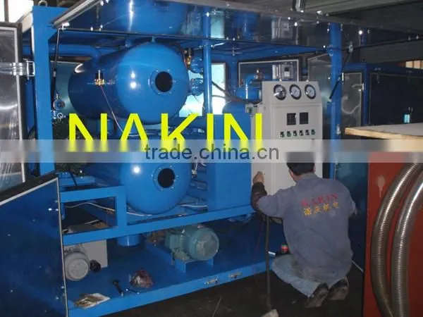 High Quality Nakin ZYD Double Stages Vacuum Lubricating Oil Purifier / Oil treated machine