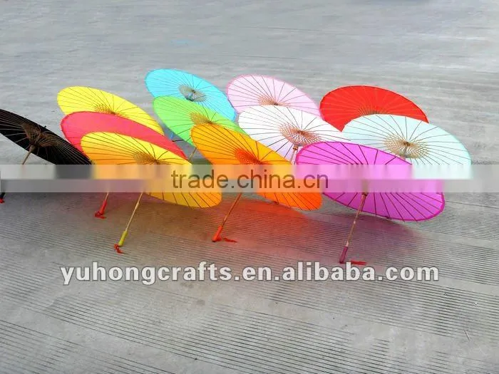 White color silk wedding parasol