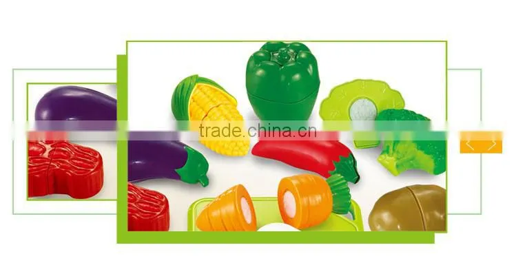 Hot sale kids pretend play set plastic toys fake fruit and vegetables