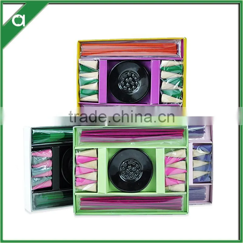 india cone incense/scented incense gift set/color incense sticks/cone incense decorative colored incense