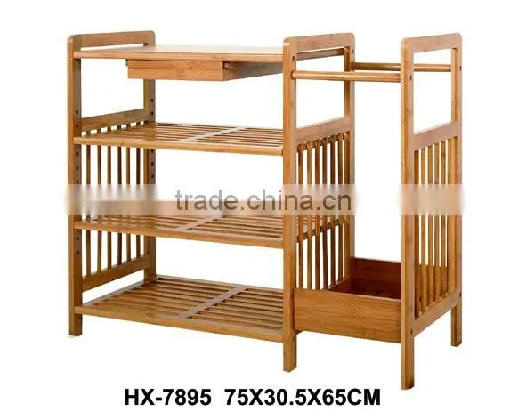 2015 cheap hot selling wooden bamboo shoe racks