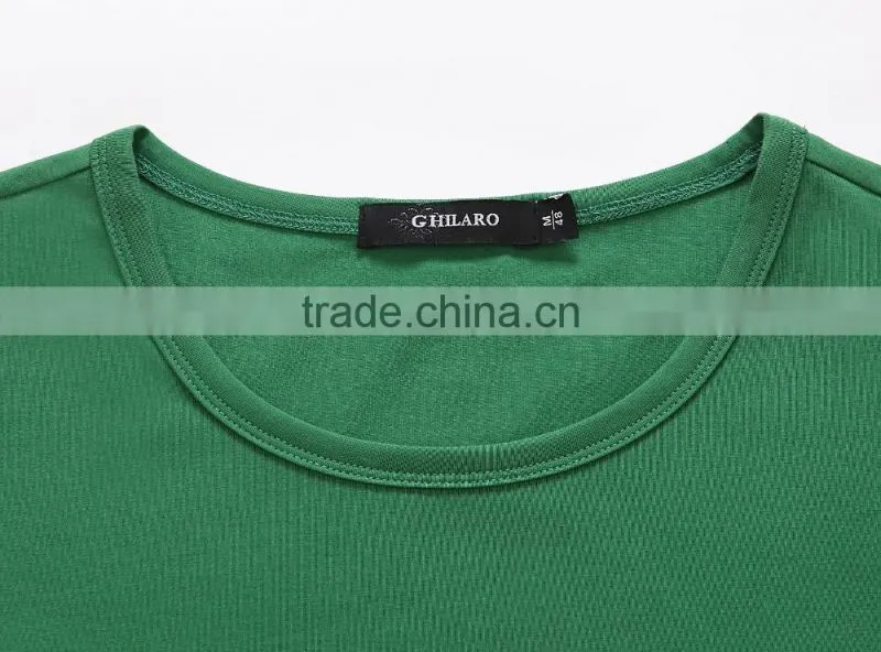 Men's cotton blank green t shirt
