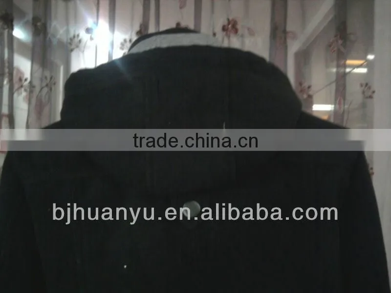 new design man with hat leisure windroof black short coat