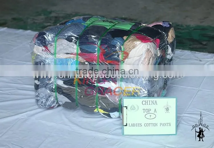 lady used clothes cream used women summer pants hot sale in asia