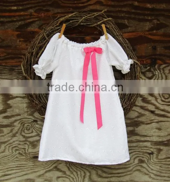 2017 latest design wholesale baby Clothes one piece summer stain cheap Children's Boutique fashion pink baby girl wedding dress