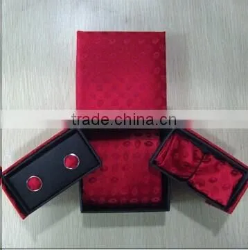 Hot selling Wholesale ties for Men Tie Cufflink Hankie Gift Box