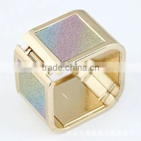 Ms square metal exaggerated punk bracelet Big street fashion bracelets