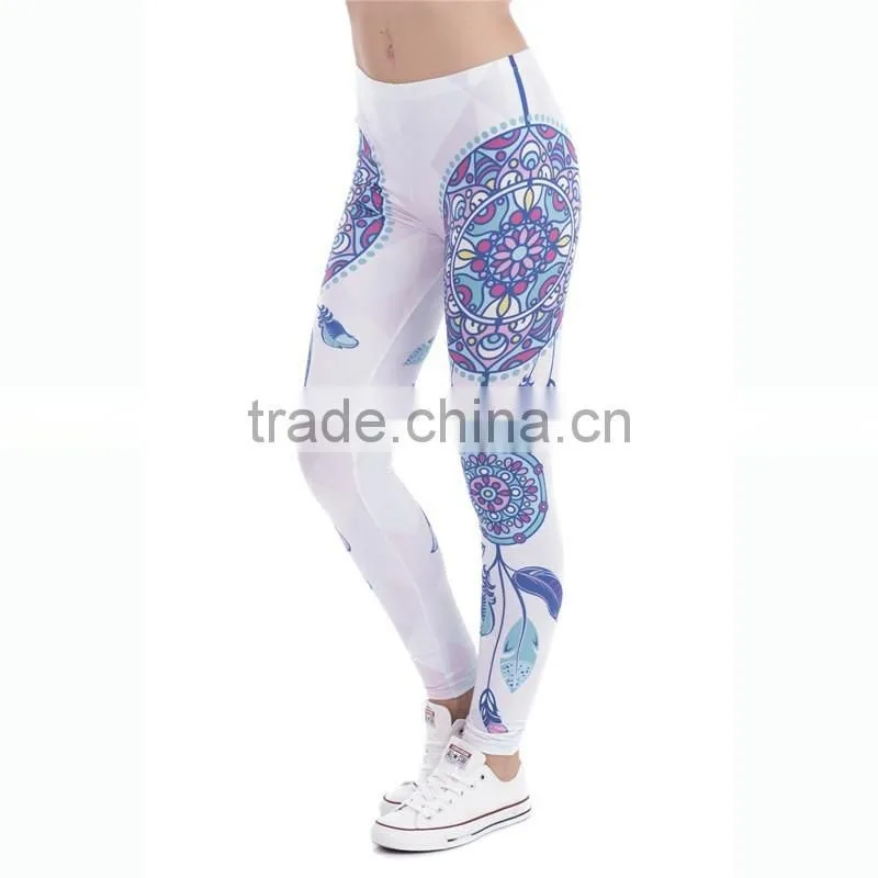 2017 3D Women Printed Leggings Round Fashion sexy design Skinny Leggings