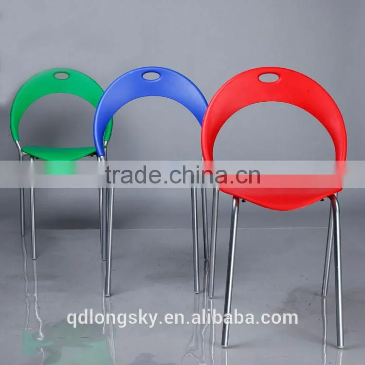 LS-4016 High quality Cheap plastic dining chair stackable simple chair for wholesale