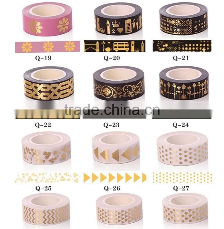 1.5cm*10m washi tape hot stamping tape planner accessories