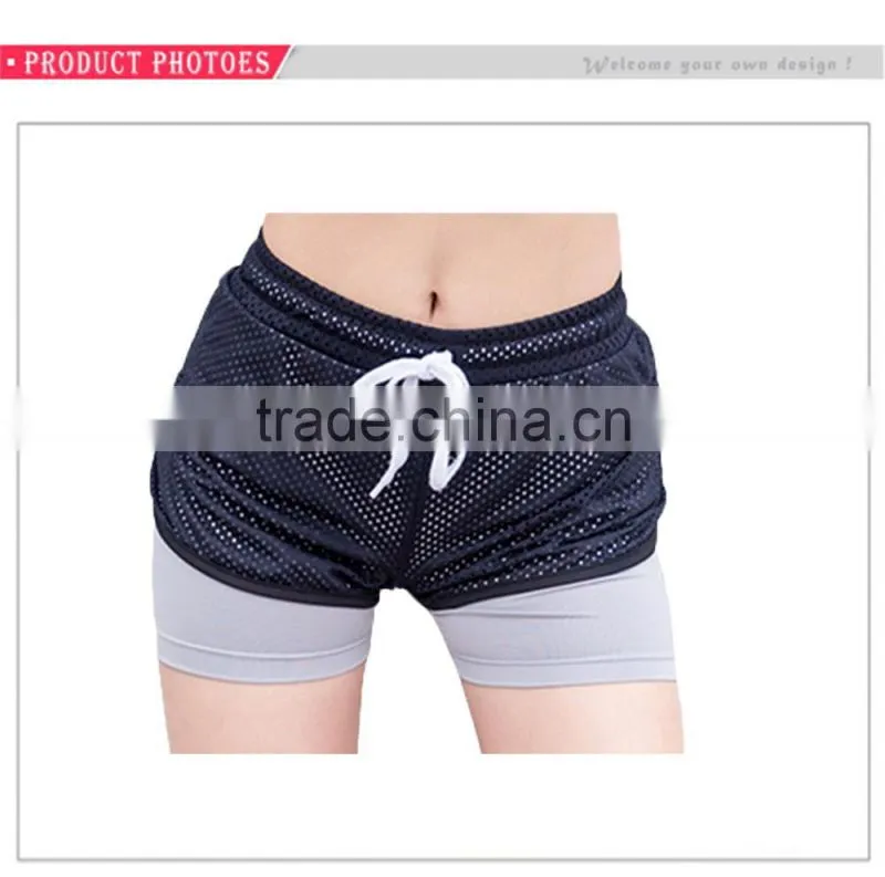 Factory Wholesale Custom Sportswear Gym Shorts Hotpants Girls Yoga Pants