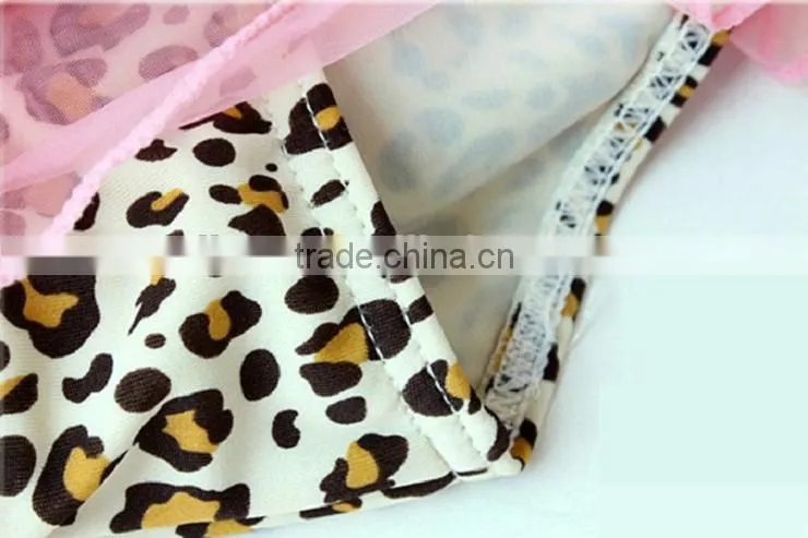 Vest style Leopard split swimsuit Children's Swimwear