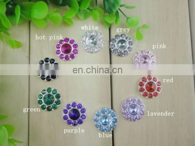 22mm Alloy Metal ButtonsColor Gems Metal Button Spark Rhinestone Buttons Decoration Accessory