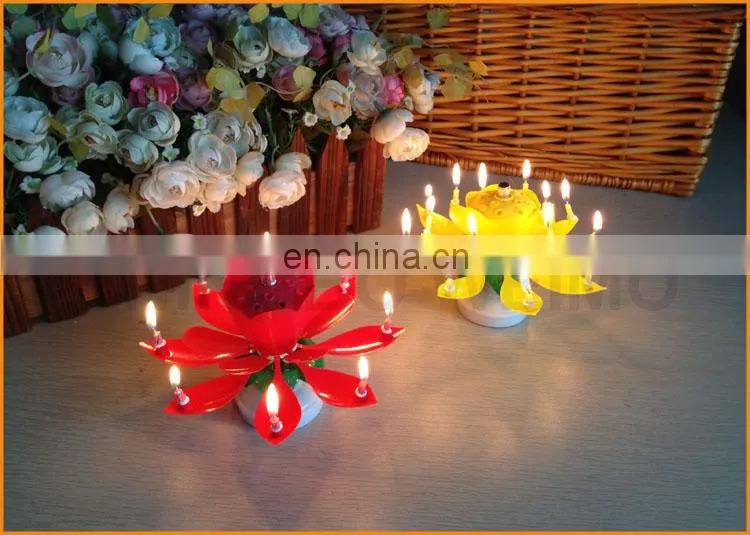 flower music party birthday candles