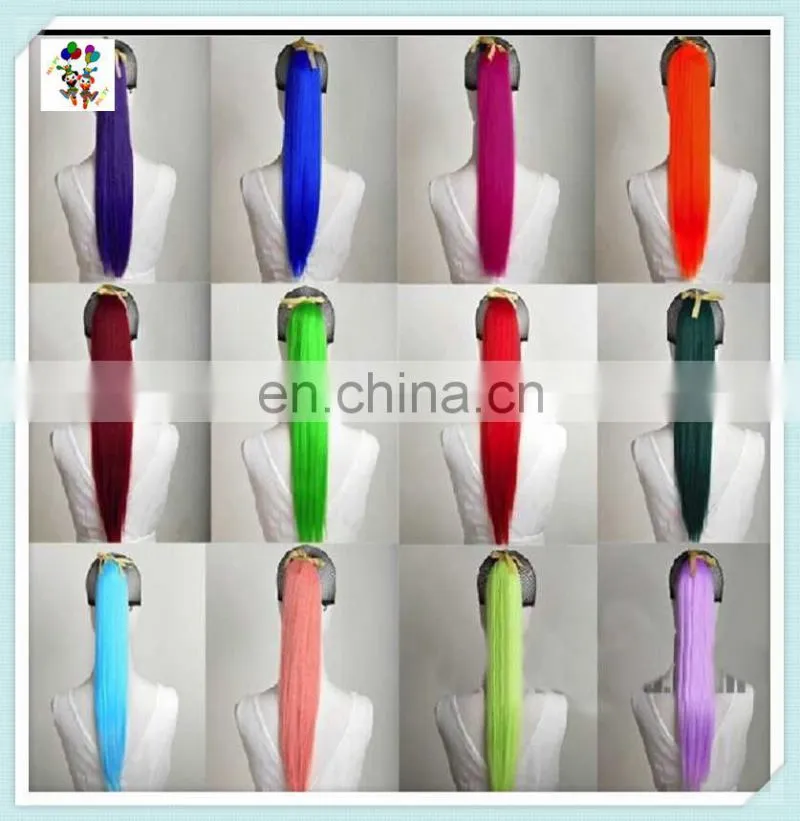 Yellow Long Straight Synthetic Hair Drawstring Clip on Ponytails HPC-1405