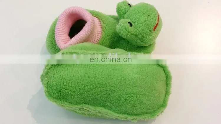 Winter cute warm pp cotton plush animal shape indoor kids slipper