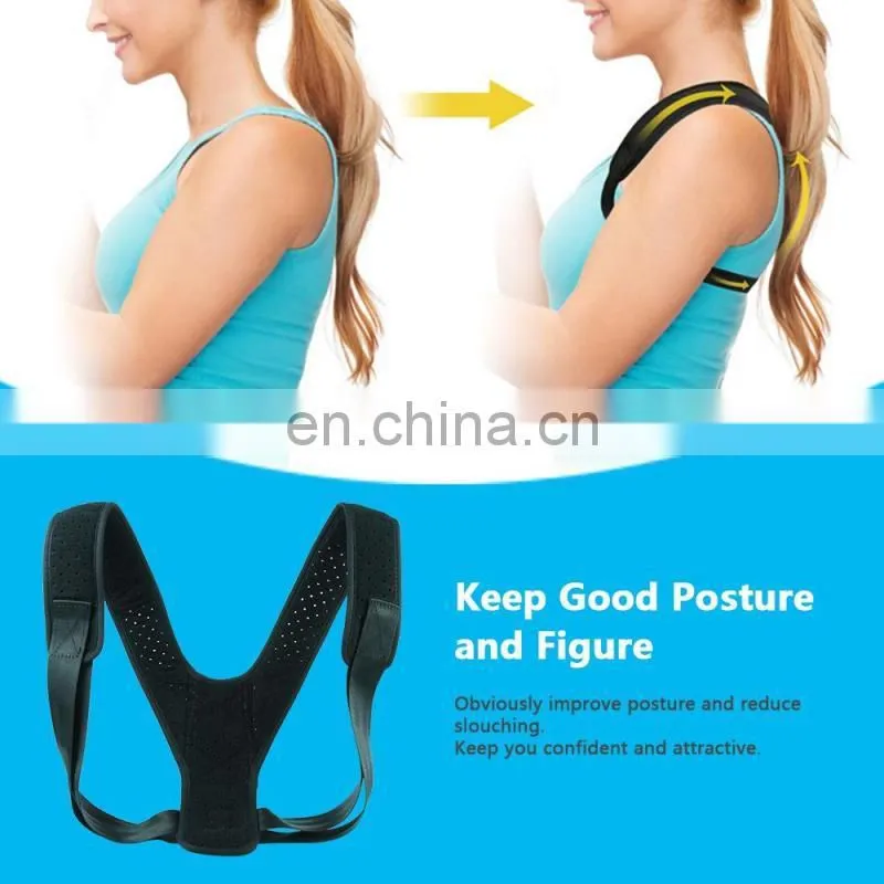 Widen Neoprene Clavicle Shoulder Back Support Belt Posture Corrector