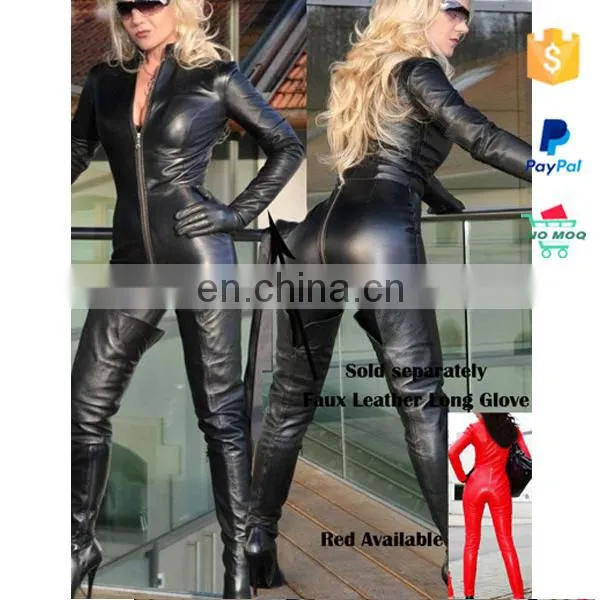 Mix Color Leather Xxxl Pvc Catsuit