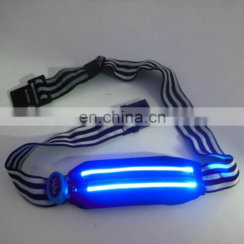 Best selling sports glow belt waistband LED mobile phone bags lighting led phone cases gift bag