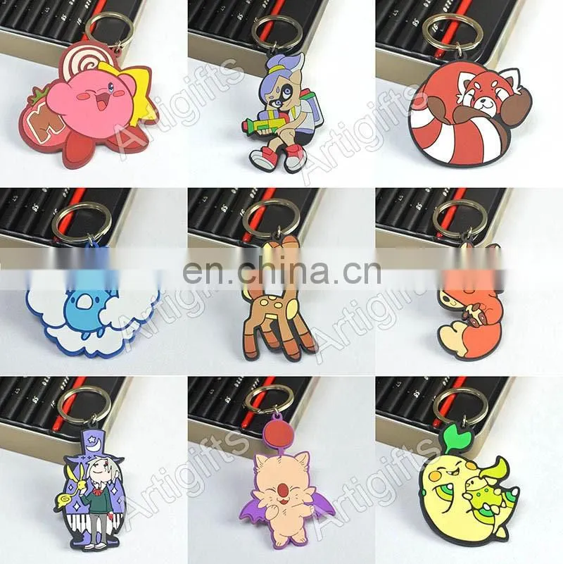2017 Wholesale cheap custom pvc keyring