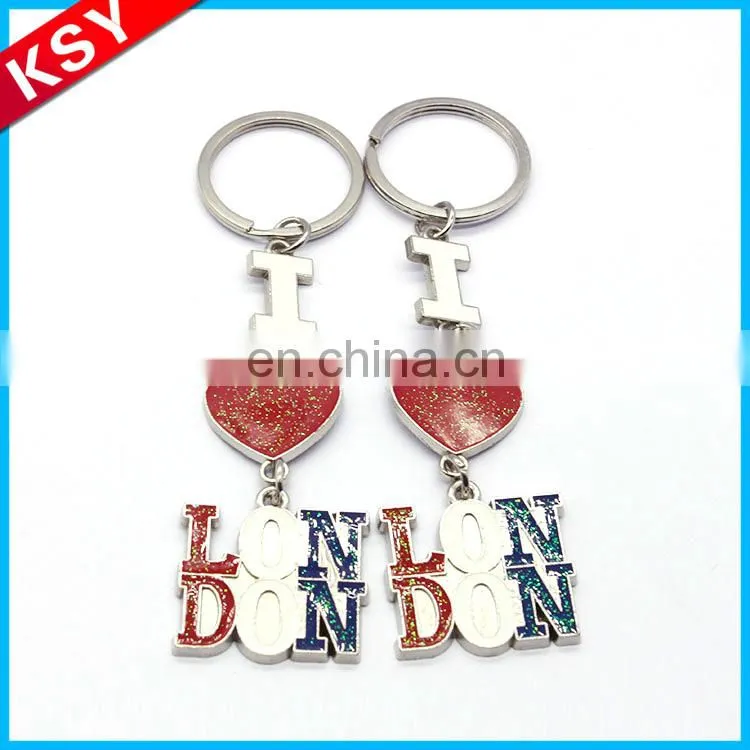 Hanger shiny state shape keychain with low prices