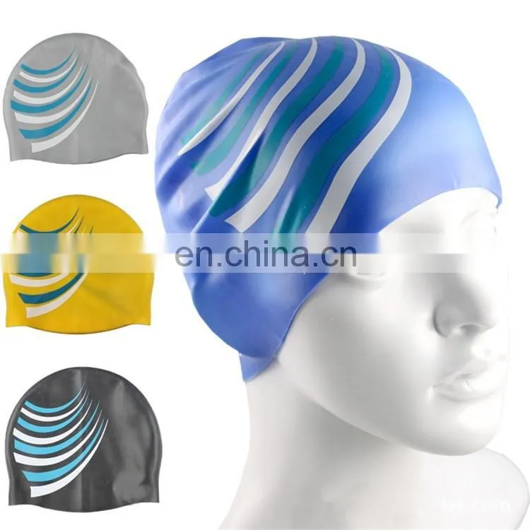 Multicolored Silicone Swim Cap / Swimming Hats from DR factory