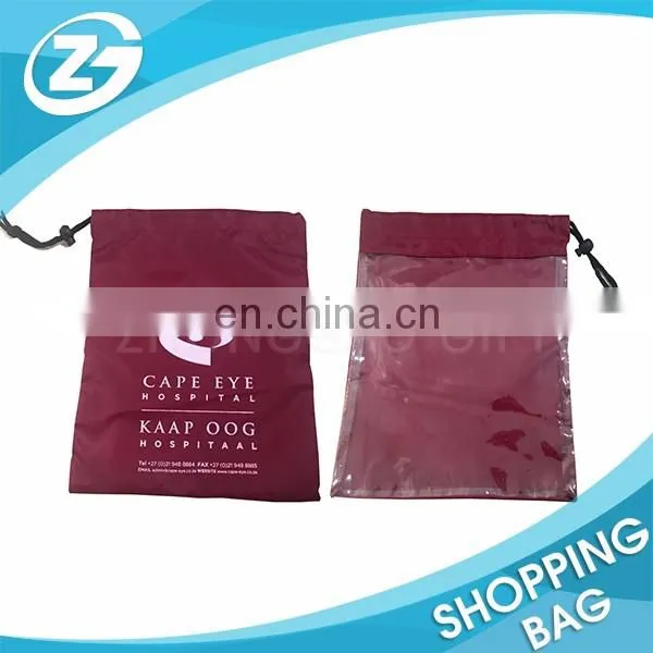 Cosmetic Packaging Promotion Custom Travel Cheap Clear PVC Drawstring Bags