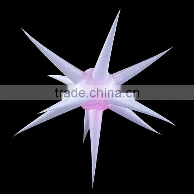 Custom high quality crooked led light inflatable ceiling hanging decoration for party bar club decoration