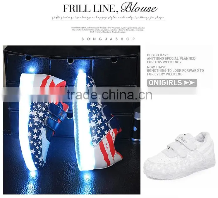 2016 LED light up Shoes USB charging Luminous Sneakers Shoes most popular alibaba express