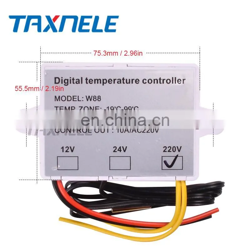 Digital Thermostat W88 12V 24V 220V Temperature Controller Triple Display Multifunction Thermostat Temperature Control Switch