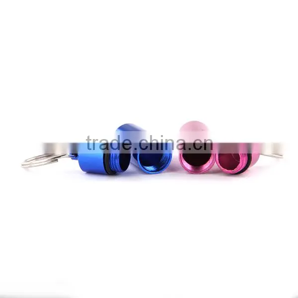 Waterproof aluminium alloy pill box keychain