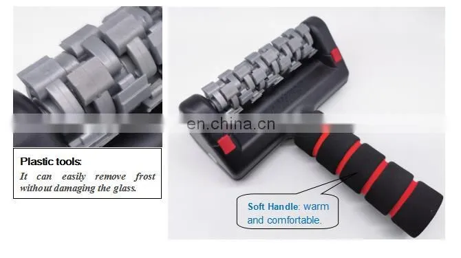 Portable mechanical rotating cutter deicing tool defroster
