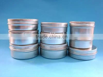 snap-on cap aluminum jar with cutout aluminum cap