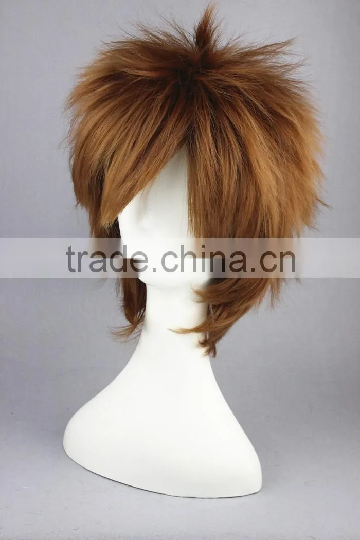 High Quality 35cm Short Straight Sekai ichi Hatsukoi Yanase Yuu Brown wig Synthetic Anime Wig Cosplay Hair Wigs Party Wig
