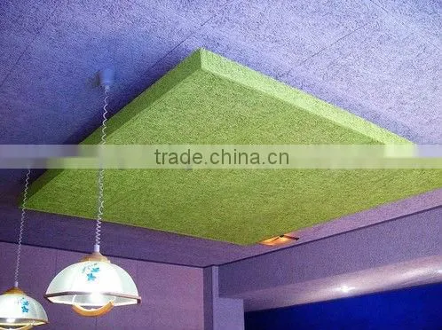 fireproof painted wood wool acoustic panel;wood fiber cement acoustic board