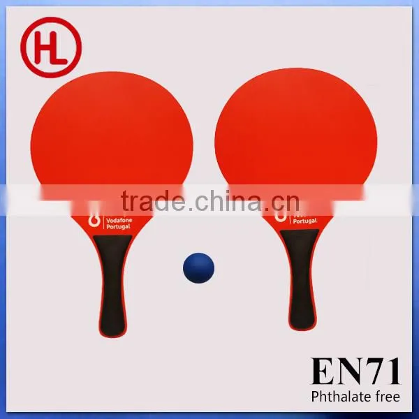 PORTUGAL Hot Sale High QUALITY promotional outdoor game Wooden Beach Tennis Racket /beach bat /beach pawith beach ball wholesale