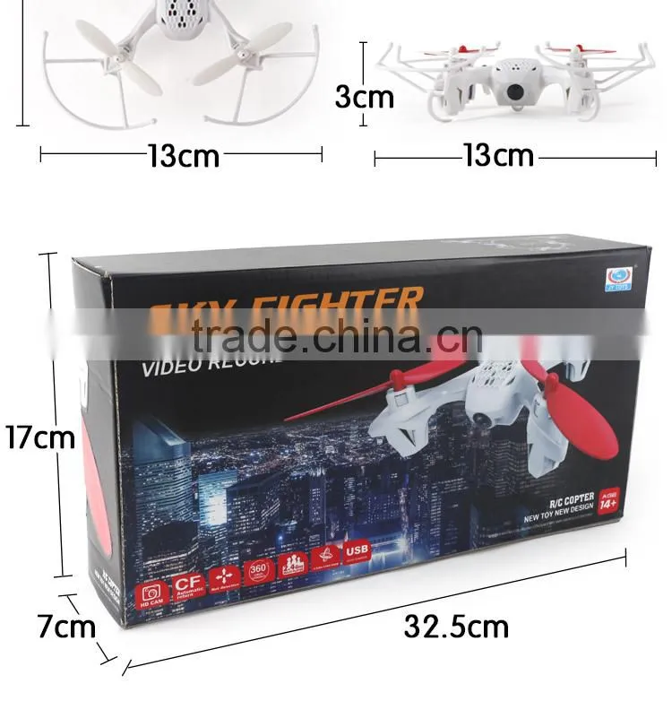 2015 new2.4G 4CH 6 axis 3D flip frame camera drone RC Quadcopter with 0.3MP camera JY001
