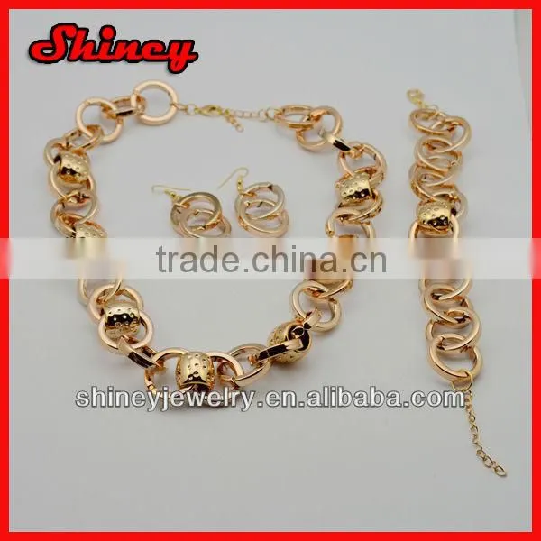 varous fashion styled HOT link chain 18 carat gold jewelry sets