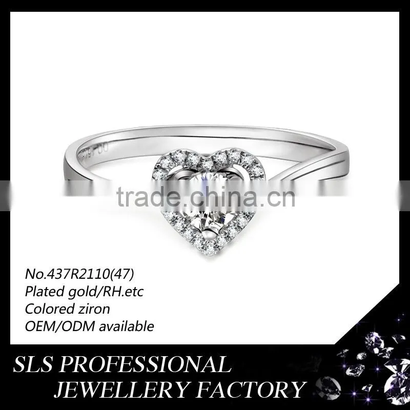 HK/EU/US 6mm 10mm size Womens ring Solid 925 Sterling Silver ring CZ Micro Paved wholesale fashion Engagement Ring