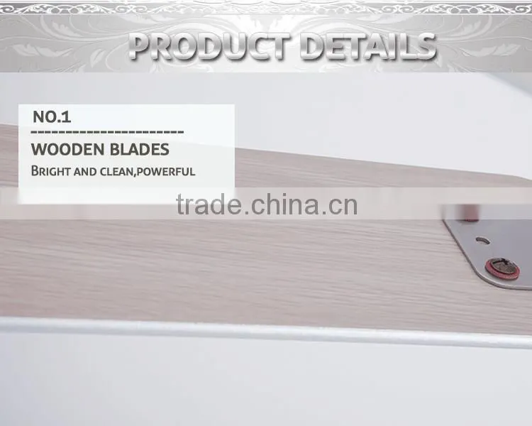Brushed Nickel Retractable Ceiling Fan With Wood Blades