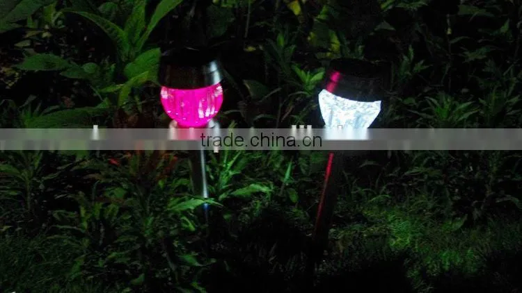 New LED insert light solar lamp stainless steel garden solar