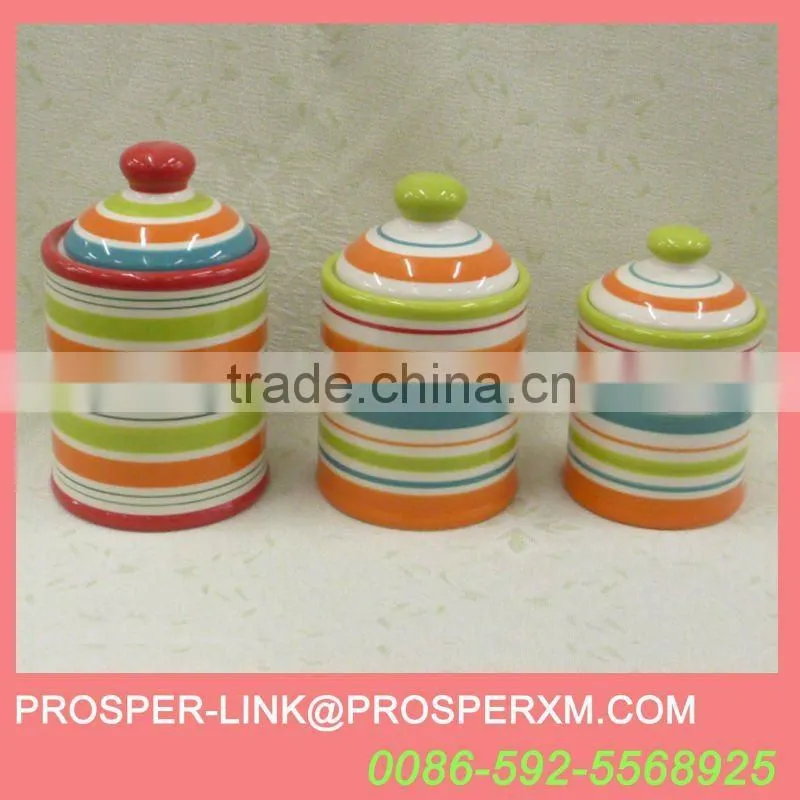 2013 pumpkin ceramic canister with lid
