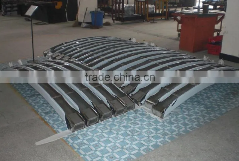 Audemar 3MM Thick Aluminum Or 2.5MM Stainless Steel Curve Outdoor Shower Accessories