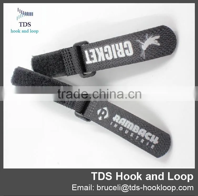 plastic buckle custom logo hook and loop strap