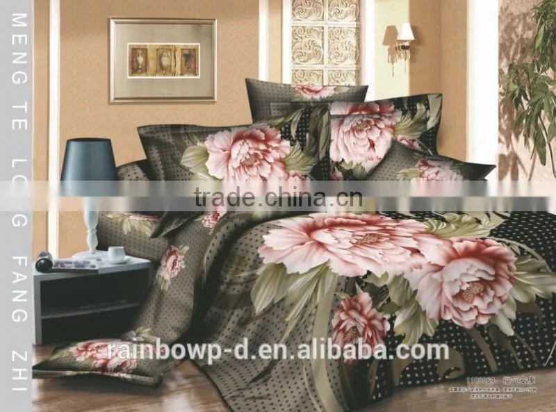 trade assurance 3D designs polycotton good quality beautiful bed sheet